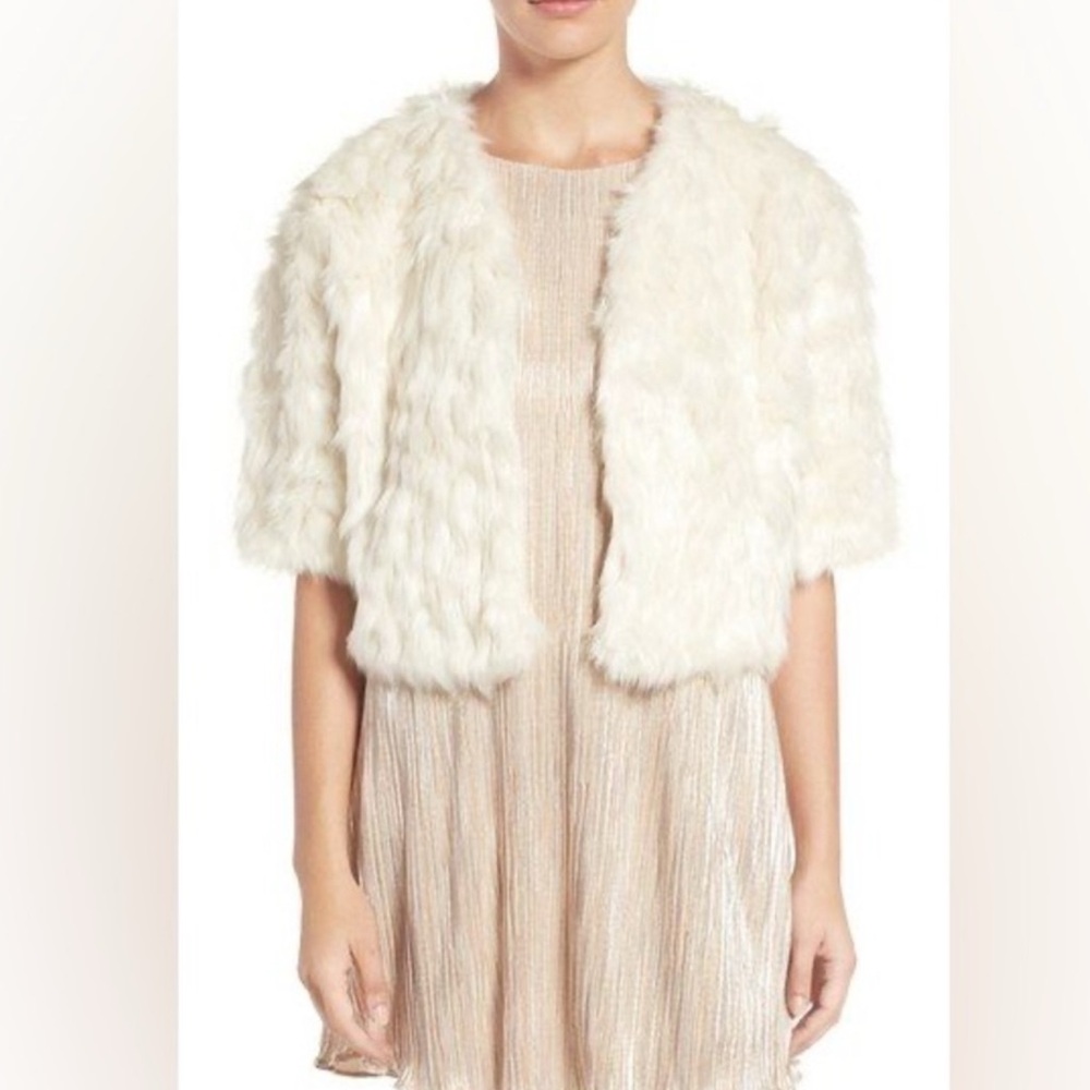 Glint Faux Fur Cape